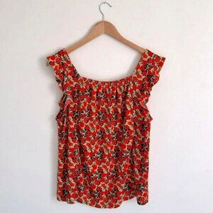 Mellóday Floral‎ Short Sleeve Blouse